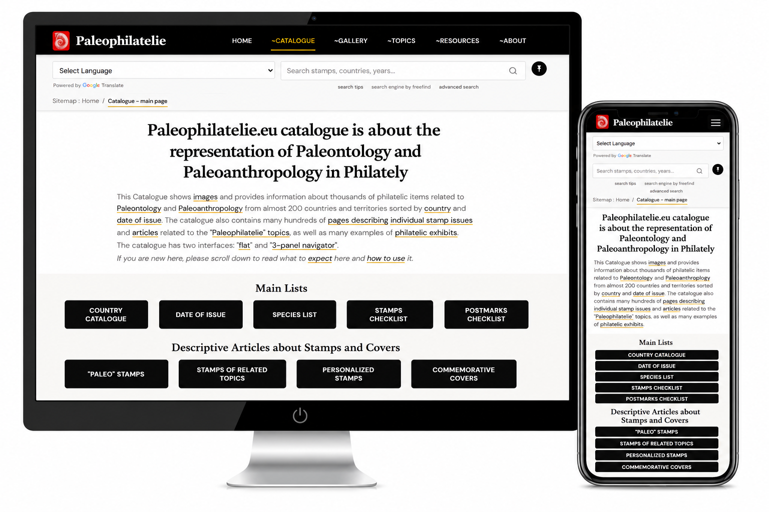 Flat/NO FRAME based Paleophilately catalog