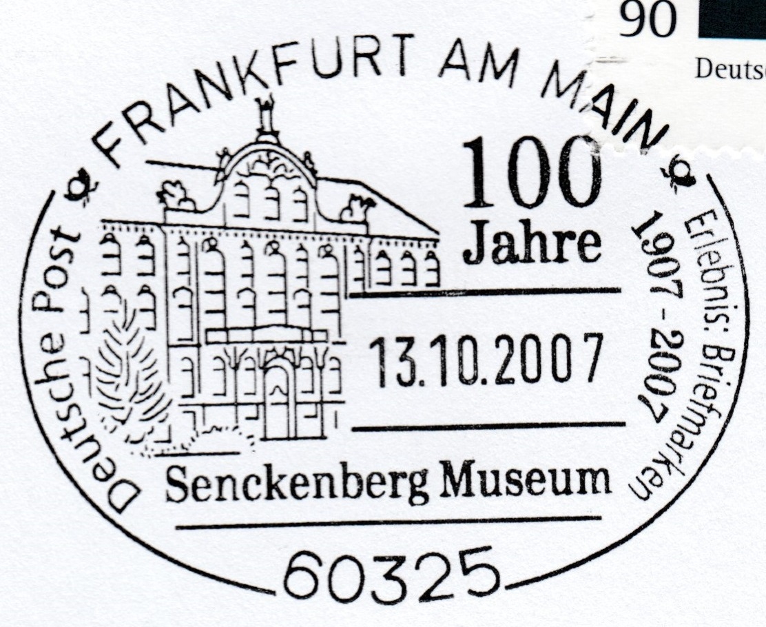 Gallery of Paleontology and Paleoanthropology related Postmarks and Meter-frankings