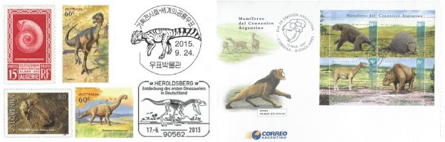 Gallery of Paleontology and Paleoanthropology related stamps, FDC, postmarks and more