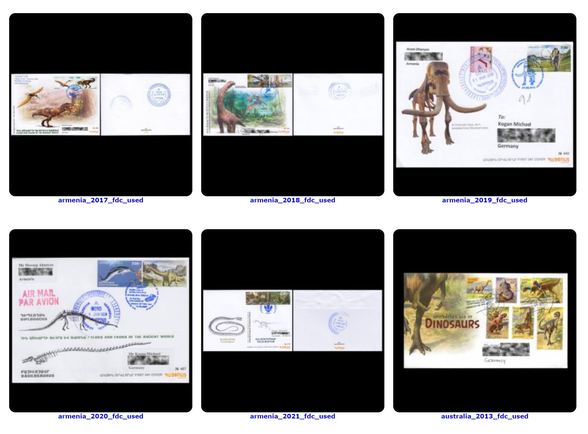 Gallery of Paleontology and Paleanthropology related FDC covers.