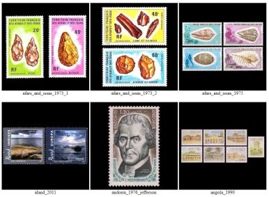 Gallery of stamps indirectly related Paleontology and Paleoanthropology sciences