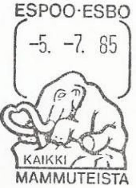 Mammoth on postmark of Finland