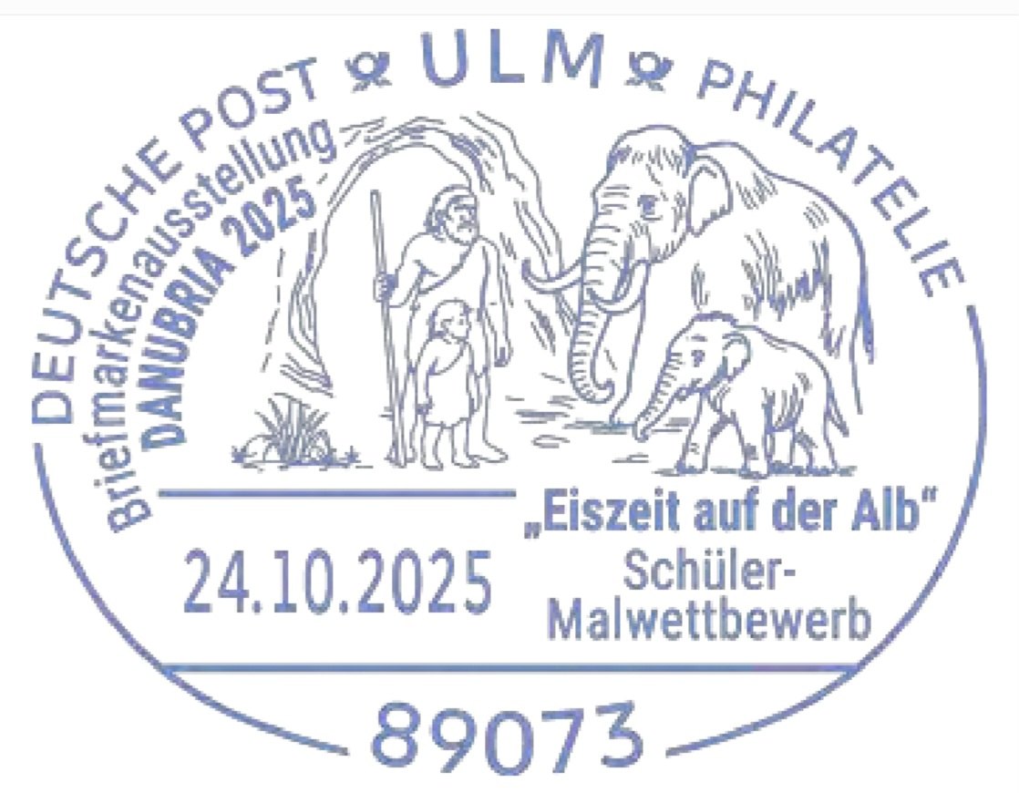 Woolly Mammoth on commemorative postmark of Germany 2025 Woolly Mammoth on commemorative postmark of Germany 2025