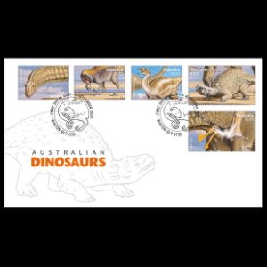 Dinosaurs and other prehistoric animals on FDC of Australia 2022