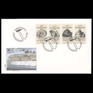 Fossils on FDC of Denmark 1998