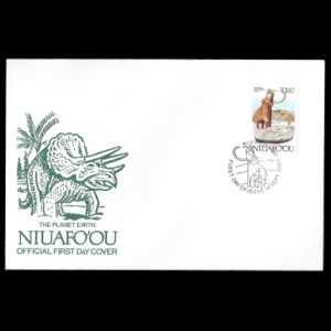 Mammoth and Sabretooth Tiger on FDC of Niuafoʻou 1993