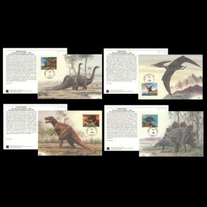 Prehistoric Animals on FDC of USA 1989