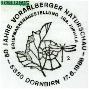 Amminite on commemorative postmark of Austria 1983