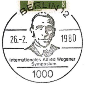 Alfred Wegener on postmark of Germany 1982