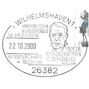 Prof. Dr. Hans-Erich Reineck on postmark of Germany 2000