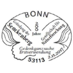 Senckenberg Natural Research Society on commemorative postmark of Germany 2017