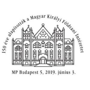 Hungarian Royal Geological Institute on postmark of Hungary 2019
