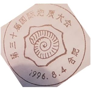 Ammonite of postmark of China 1996