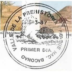 Dimetrodon on postmark of Cuba 1987