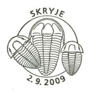 Trilobite on postmark of Czech 2009