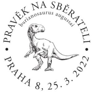 Burianosaur Augustai on commemorative postmark of Czech Republic 2022