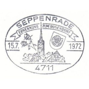 Ammonite on post mark of Germany 1972