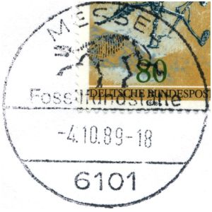 Ammonite on meter franking of Germany 1989