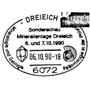 Ammonite on meter franking of Germany 1990