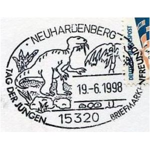 Dinosaur on postmark of Germany 1998