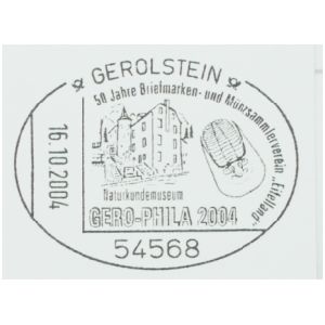 Trilobite on postmark of Germany 2004