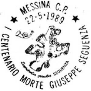 Fossils on postmark of Italy 1989