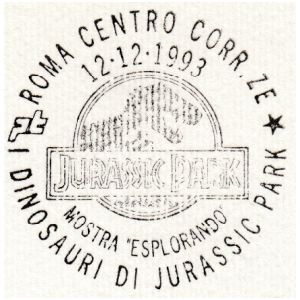 Dinosaur on postmark of Italy 1993