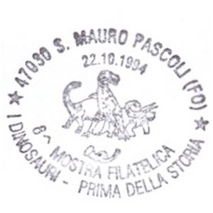 Dinosaurs on postmark of Italy 1994