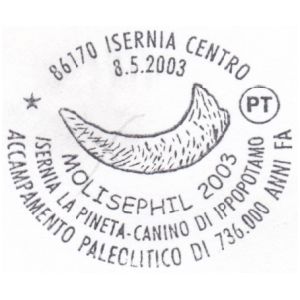 Mammonth on postmark of Italy 2003