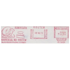 Mammoth  on meter franking of the Netherllands 1972