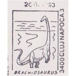 Dinosaurs on commemorative postmarks of Romania 1979