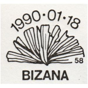 Shell fossil on postmark of Transkei 1990