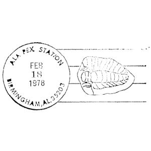 Trilobite on postmark of USA 1978