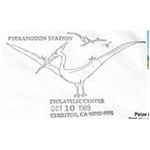 Pteranodon  on postmark of USA 1989