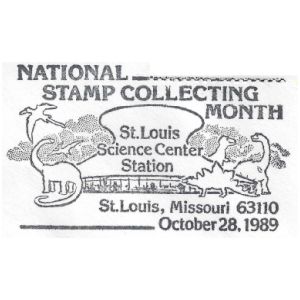 Dinosaurson postmark of USA 1989
