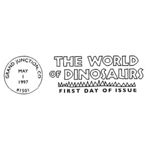Postmark of USA 1997 for FDC covers of The World of Dinosaurs stamps set