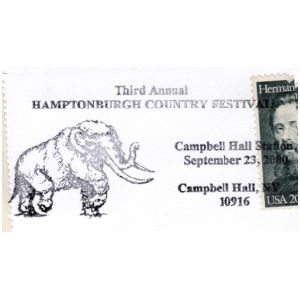 Mammoth on postmark of USA 2000