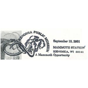 Mammoth on postmark of USA 2001