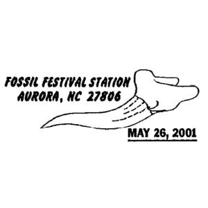 Fossil on postmark of USA 2001