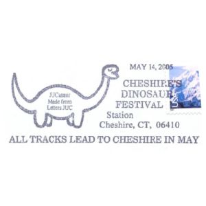 Dinosaur on postmark of USA 2005