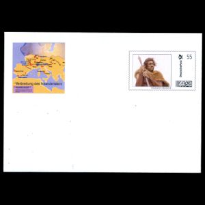 Neanderthal on postal stationery of Germany