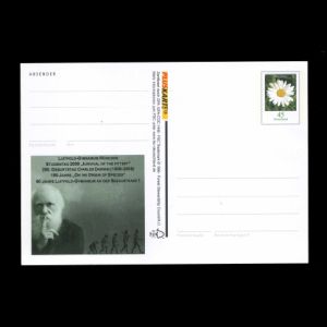 Charles Darwin on postal stationery of Germany 2009