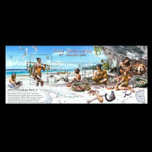 early humans on stamps of Pitcairn islands 2006
