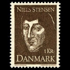 Niels Stensen on stamps of Denmark 1969