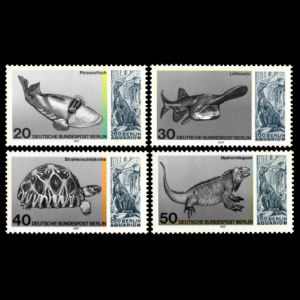 Fossil of Dinosaur on sef adhesive stamp of Germany 2010