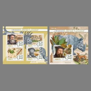 Dinosaurs and other prehistoric animals on stamps of Guinea 2017