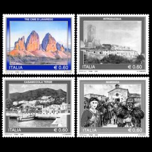 Fossil found place Dolomites on stamps of Italy 2015