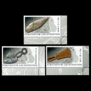Flint tool on stamp of Liechtenstein 2016