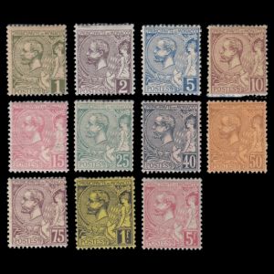 Prince Albert I on definitive stamps of Monaco 1891