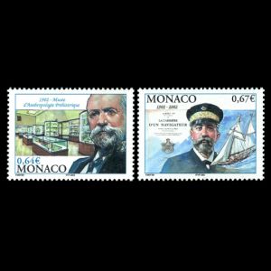 Albert I Prince Monaco on stamp of Monaco 2002